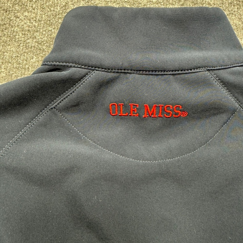 Colosseum Ole Miss Rebels Womens Navy Blue Softshell Fleece Lined Jacket Medium - Picture 9 of 10
